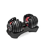 Bowflex Selecttech Pesi Fitness A Carico Variabile, Manubrio 552, Nero Rosso, ‎42.93 x 20.32 x 22.86 cm; 24 Kg