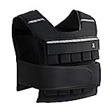 ZELUS Giubbotto Zavorrato Regolabile 20kg Gilet Fitness in Ferro Puro, Gilet Regolabile per Allenamento Cardio e Forza e Perdita di Peso (20 KG)