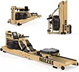 Neezee Vogatore, Vogatore Professionale Per Casa Pieghevole Ad Acqua, Vogatore Ad Acqua in Legno Massello Durevole con Display LCD, Salvaspazio e Facile da Spostare