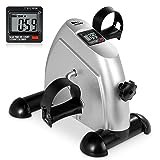 himaly Mini cyclette portatile a pedale per la casa, palestra, fitness, gambe e braccia, resistenza regolabile con display LCD, per donne e uomini