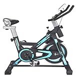 YUANP Ellittica Fitness,ciclette Casa Bike Spinning Ciclette per Casa Total Crunch per da Casa Pieghevole Orizzontale Anziani Spinbike Camera Ellittica Bici da Spinning Cyclette da Seduti,Blue
