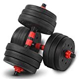 20kg Manubri Palestra Regolabili, Manubri Regolabili Set, Set di Pesi Regolabili per manubri Impugnatura antiscivolo Attrezzatura per il fitness, Può essere passato al bilanciere, set di manubri