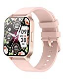 Smartwatch Donna Orologio Contapassi da Polso Fitness Tracker con Cardiofrequenzimetro Saturimetro Orologio Sportivo Android iOS Notifiche WhatsAPP Chiamate Ciclo Mestruale Impermeabile Elegante Rosa