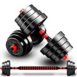 BCBIG Breve Dumbbells-Regolabile Connettore Hometraining Connettore Di Sicurezza Regolabile Kraft Training Fitness Fitness Formazione Muscolare Training Coat Cappotto Corto,Nero,10kg(5kg*2)