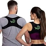WAXO Correttore Postura - Fascia Posturale - Spalle Schiena Cervicale - Dispositivo Medico Ortopedico Professionale - Ebook Incluso - Traspirante Elastico Regolabile Universale - Uomo Donna