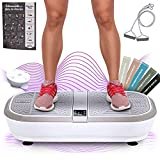 Sportstech 3D Pedana Vibrante VP300 | Brucia grassi + 5 Fasce Fitness incluse | Ampia superficie + motore duale potente silenzioso + Bluetooth Music + Telecomando & Poster | Allenamento a casa