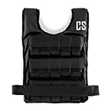 Capital Sports Monstervest - Giubbotto Zavorrato con Peso, Gilet Zavorrato, Allenamento Forza e Resistenza, Pesi Metallici Rimovibili, Cinta in Nylon Regolabile, Morbida Imbottitura, Nero, 30 Kg