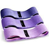 Elastici Fitness，Fasce Elastico Fitness in Tessuto con 3 Livelli di Resistenza，Bande Elastiche Fitness Antiscivoli per Esercizi Glutei, Yoga, Pilates, Palestra(3 Pezzi)